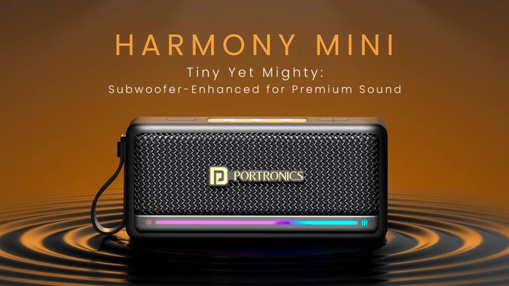 Portronics Harmony Mini 25W Bluetooth Hoparlör Tanıtıldı: Güçlü Ses ve Işık Şöleni Bir Arada