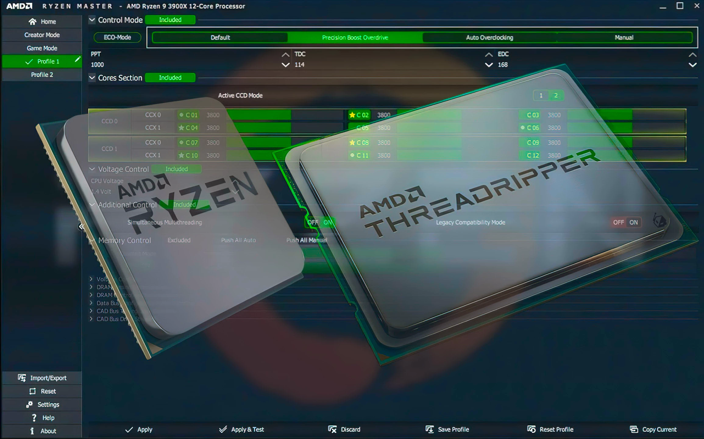 AMD, Ryzen Master’da Eski Nesil Threadripper İşlemcilere Veda Ediyor